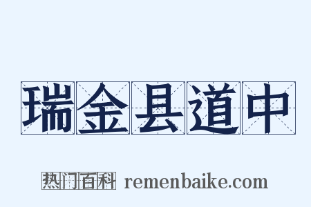 瑞金县道中是什么意思的图片